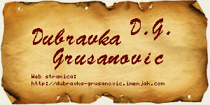 Dubravka Grušanović vizit kartica